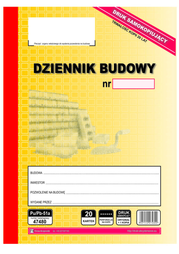 DZIENNIK BUDOWY Pu/Pb-51 - Papierniczy Świat